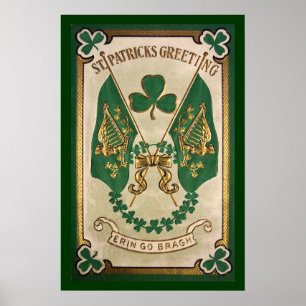 St. Patricks dag välkomstplakat Poster