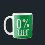 St Patrick's Day 0% Irish Four Leaf Clover Kaffemugg<br><div class="desc">St Patrick's Day 0% Irish Four Leaf Clover</div>