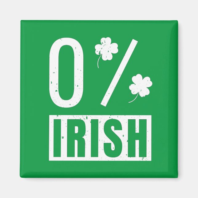 St patrick's day 0 % irländsk Fyrklöver Magnet (Framsidan)