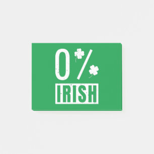 St patrick's day 0 % irländsk Fyrklöver Post-it Block