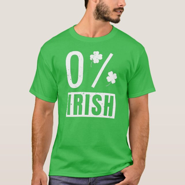 St patrick's day 0 % irländsk Fyrklöver T Shirt (Framsida)