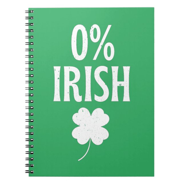 St patrick's day 0 % irländskt anteckningsbok (Framsidan)