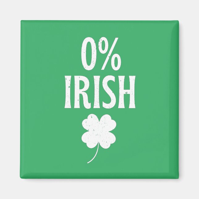 St patrick's day 0 % irländskt magnet (Framsidan)