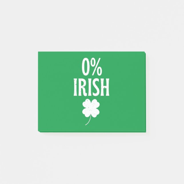 St patrick's day 0 % irländskt post-it block (Framsida)