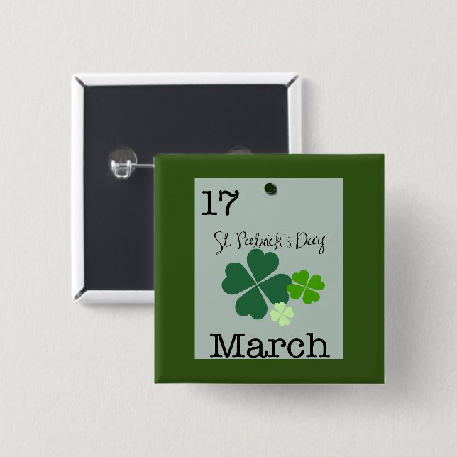 St patrick's day 17 mars 2023 knapp (Framsida & baksida)