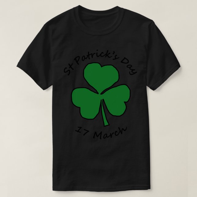 St patricks day 17 mars Shamrock T Shirt (Design framsida)