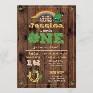 St. Patricks Day 1:a födelsedagsinbjudan 1:a Inbjudningar