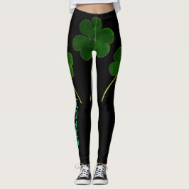 St patrick's day 2020 Irish Shamrock Grönt Text Leggings