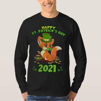 St Patricks Day 2021 Lucky Fox Irish Social Distan T Shirt