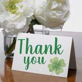 St Patricks Day 4-bladig klöver Shamrock Tack Kort