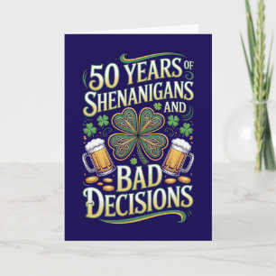 St. Patrick's Day 50-årsdag 50 år Kort