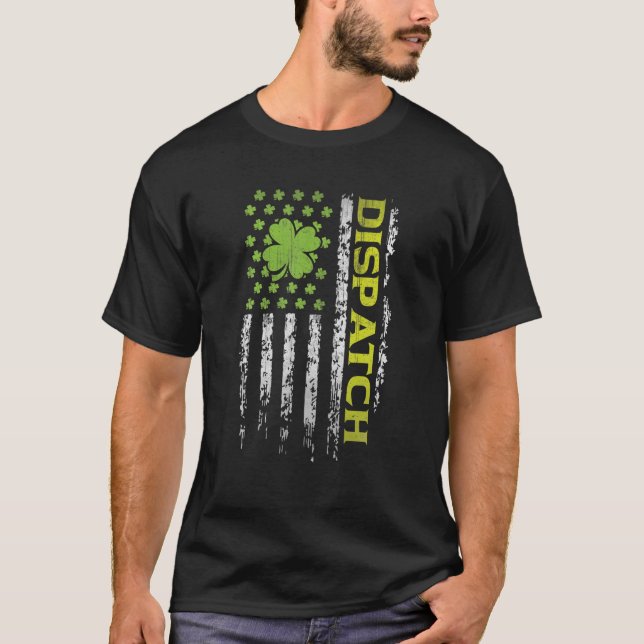 St. Patrick's Day 911 Dispatcher T Shirt (Framsida)