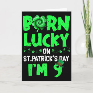 St Patricks Day 9-års Pojke Flicka 9 År Gammal Kort