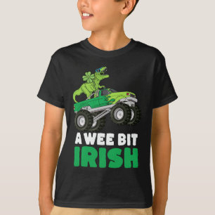 St patricks day A Wee Bit Irish TRex Monster Lastb T Shirt