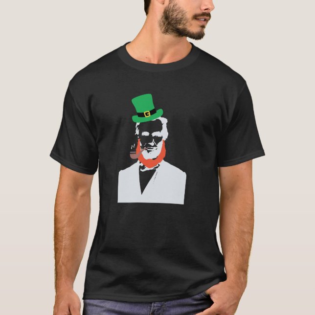 St patrick's day Abraham Lincoln Shirt T Shirt (Framsida)