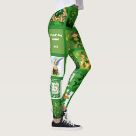 St. Patrick's Day Add 9 Photos Grönt Layout Roligt Leggings