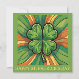 St. Patrick's Day AI-genererad fyraklöver Julkort