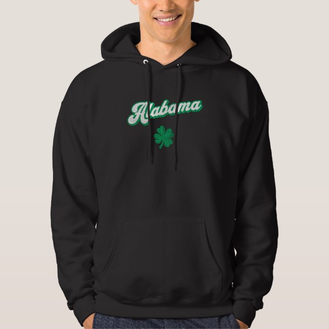 St Patrick's Day Alabama Hoodie (Framsida)