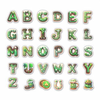 St. Patrick's Day Alphabet Klistermärken