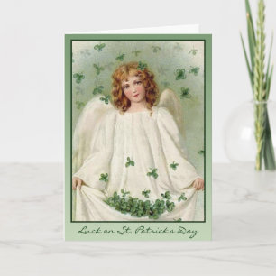 St. Patrick's Day Angel Kort