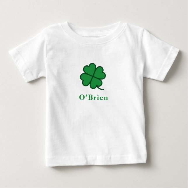 St. Patrick's Day | Anpassat Namn Klöver Design T Shirt (Framsida)
