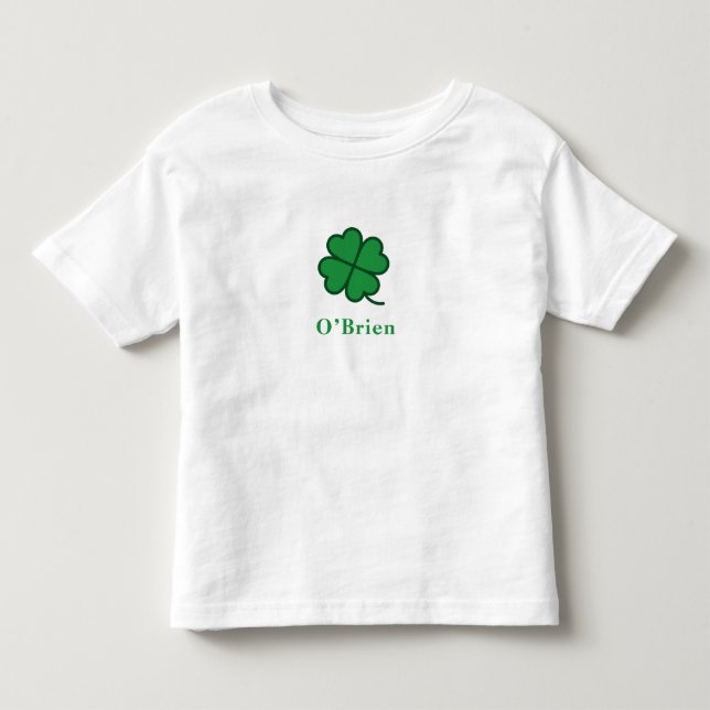 St. Patrick's Day | Anpassat Namn Klöver Design T Shirt (Framsida)