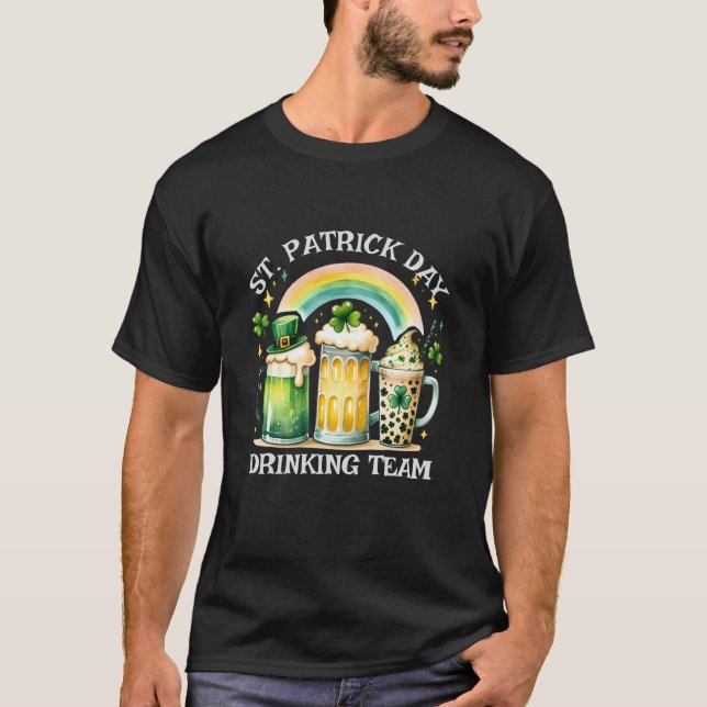 St. Patrick's Day Anpassningsbar Funny Tee - Drink (Framsida)