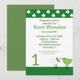 St. Patrick's Day any age Birthday-inbjudan Inbjudningar