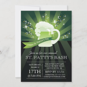 St. Patrick's Day Årlig Bash Party Inbjudningar
