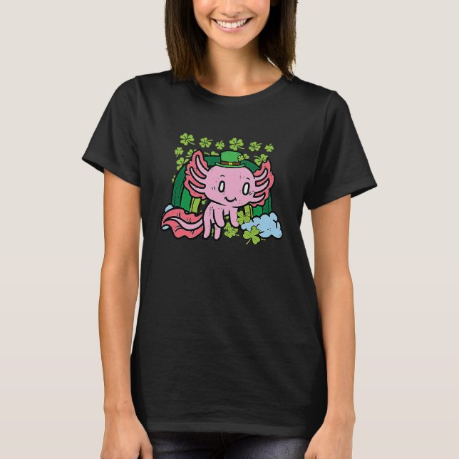 St patricks day Axolotl Saint Paddys Manar Women K T Shirt (Framsida)