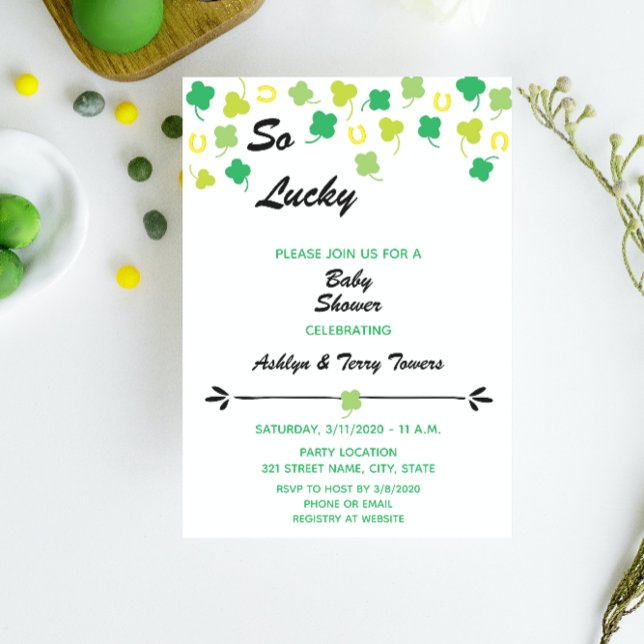 St. Patrick's Day Baby Shower-inbjudan Inbjudningar (Skapare uppladdad)