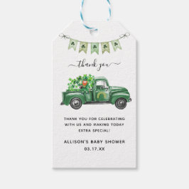 St. Patrick's Day Baby Shower Tacksamhetskort Presentetikett