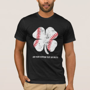 St patrick's day Baseball 4 Löv Shamrock Klöver T Shirt