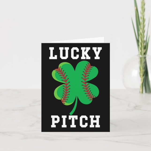 St patricks day Baseball Funny St Patrick's Baseba Kort (Framsida)