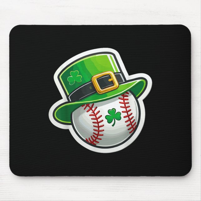 St. Patrick's Day Baseball Klöver Hat Lucky Shamro Musmatta (Framsidan)