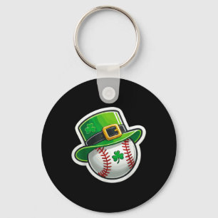St. Patrick's Day Baseball Klöver Hat Lucky Shamro Nyckelring