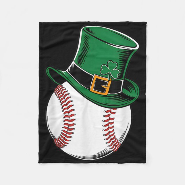 St patricks day Baseball Shamrock Fleecefilt (Framsidan)