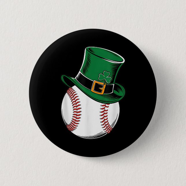 St patricks day Baseball Shamrock Knapp (Framsida)