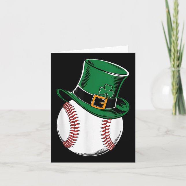 St patricks day Baseball Shamrock Kort (Framsida)