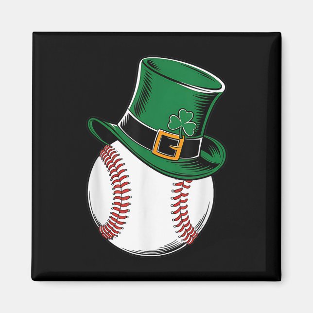 St patricks day Baseball Shamrock Magnet (Framsidan)