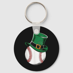 St patricks day Baseball Shamrock Nyckelring