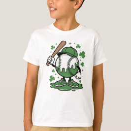 St. Patrick's Day Baseboll Glasskål Kid T Shirt
