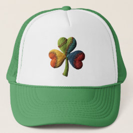 St. Patrick's Day Baseboll Lyckoklöver Garn Konst Keps