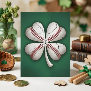 St Patricks Day Basebollkort Julkort