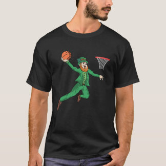 St patricks day Basketball Dunk Leprechaun Premium T Shirt