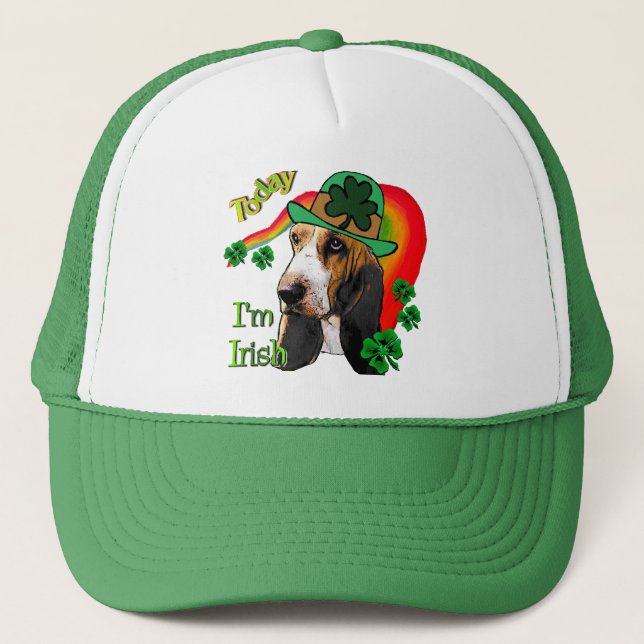 St patricks day Basset Hound Keps (Framsida)