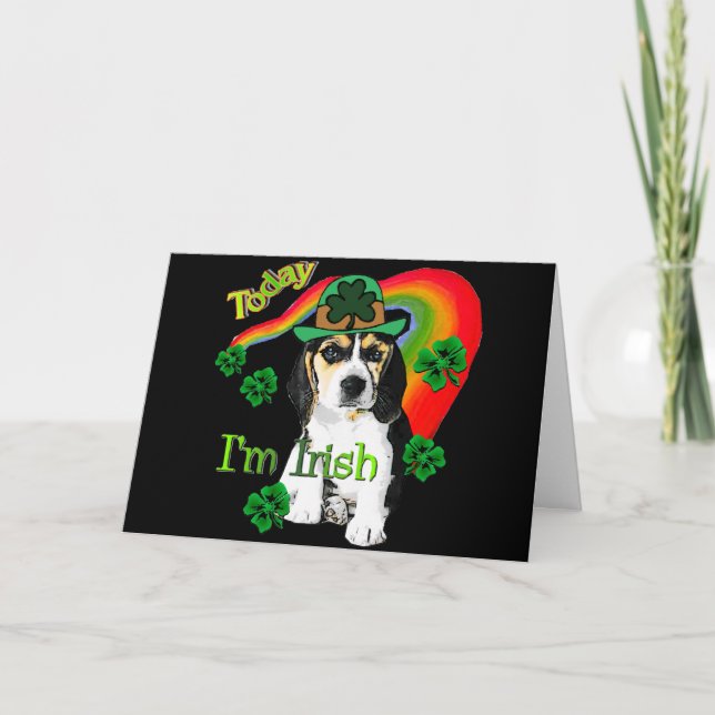 St. Patrick's Day Beagle Kort (Framsida)