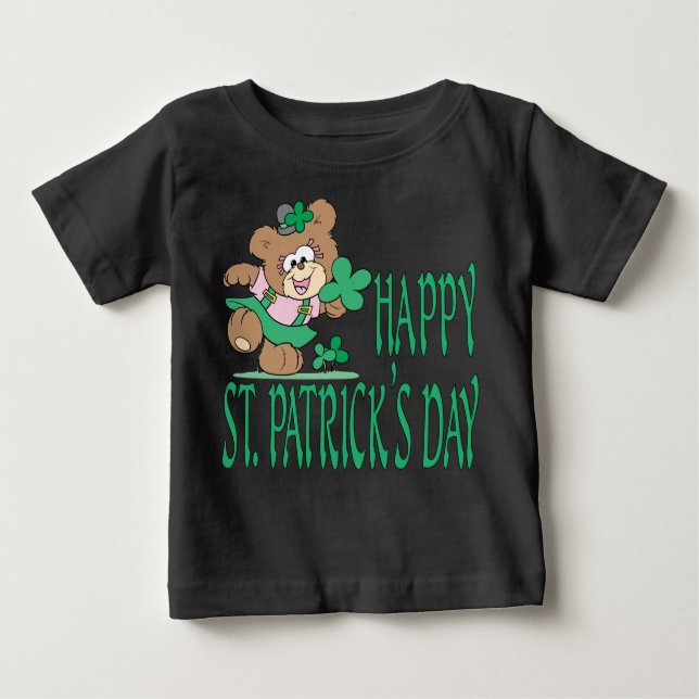 St. Patrick's Day Bear Infant Shirt Tröja (Framsida)