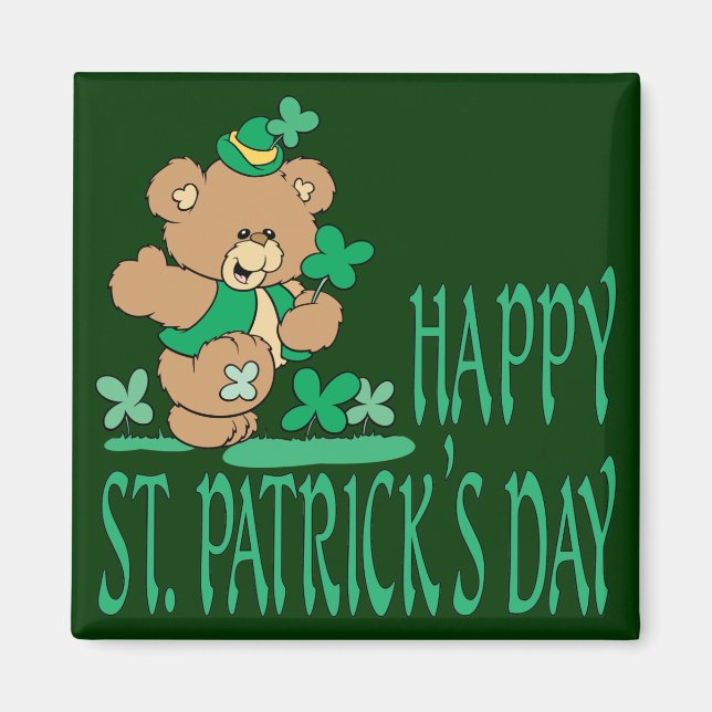 St. Patrick's Day Bear Magnet (Framsidan)