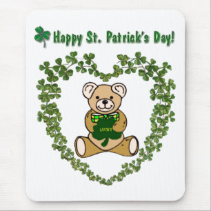 St. Patrick's Day Bear Mousepad Musmatta